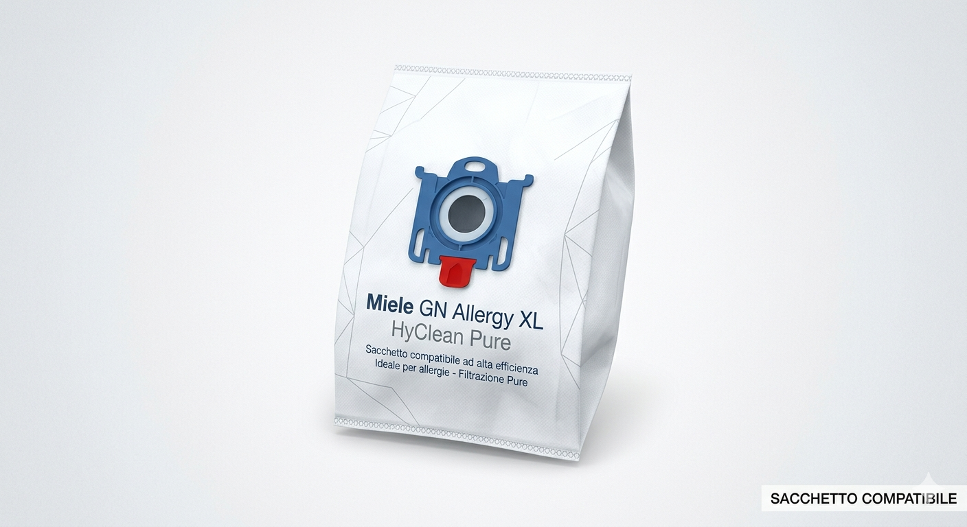 Un Sacchetto Aspirapolvere GN Allergy XL HyClean Pure – Compatibilità Premium per Miele