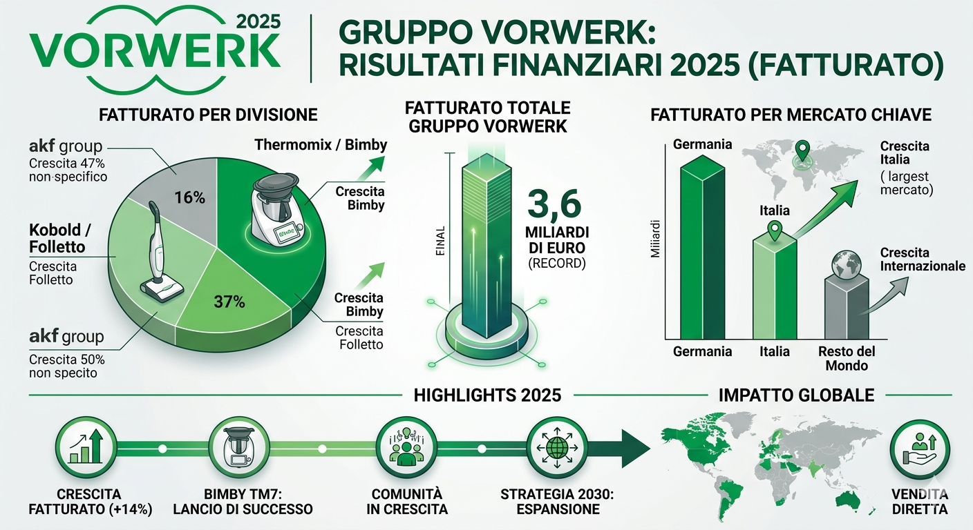 Grafici fatturato Gruppo Vorwerk anno 2025